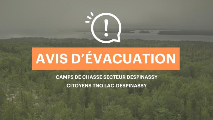 Avis d'évacuation - TNO Lac-Despinassy