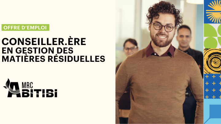 Offre d'emploi :  Conseiller.ère en gestion des matières résiduelles