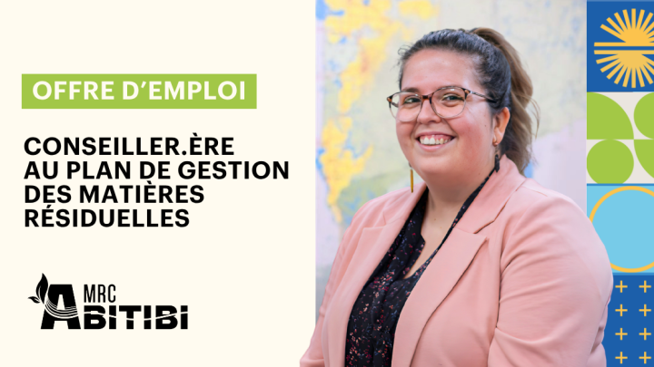 Offre d'emploi : Conseiller.ère au plan de gestion des matières résiduelles