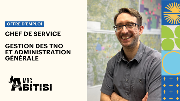 Offre d'emploi : Chef de service - Gestion des TNO et administration générale
