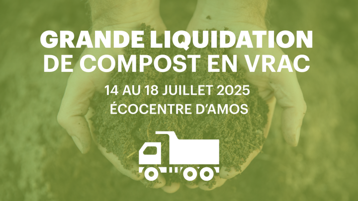 Grande liquidation de compost en vrac à l'Écocentre d'Amos